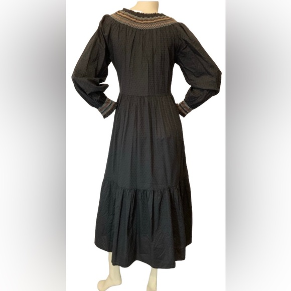 UNIVERSAL THREAD Gray & Multi Versatile Long Balloon Sleeve Boho Dress w Pockets - Picture 6 of 10